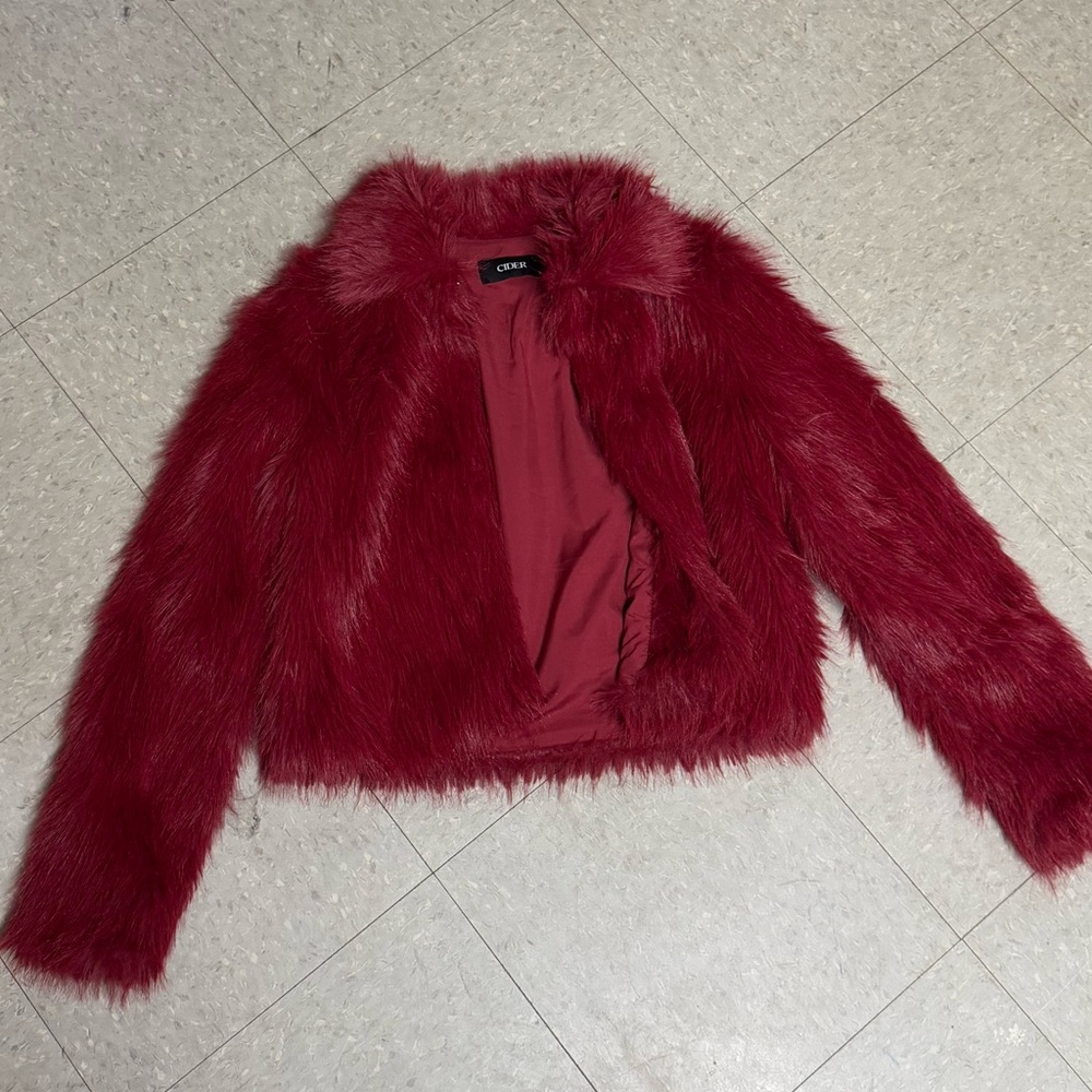 Cider Red Fur Coat